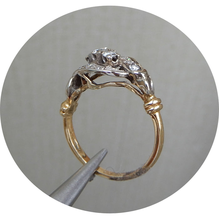 Ring, Diamant, 3 Diagonaal, 18K