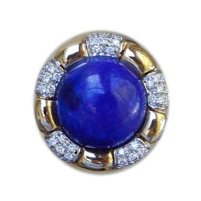 Ring, Lapis Lazuli, Diamant, 18K Goud