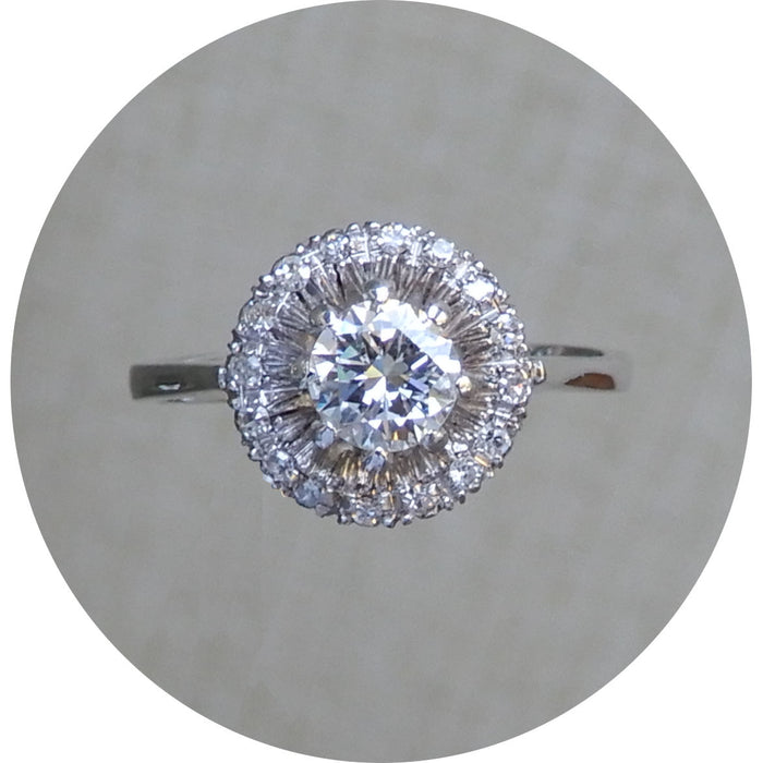 Ring, Rozet, Diamant, 0,53ct, 18K