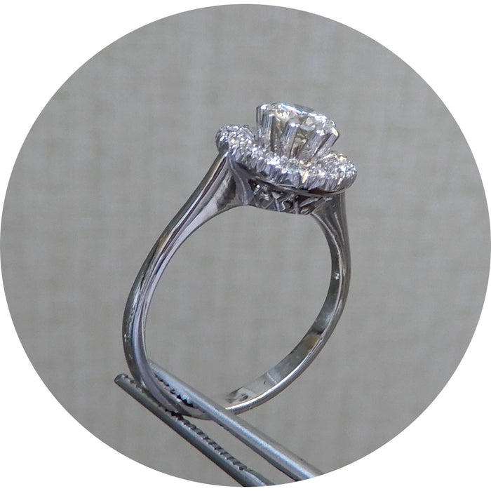 Ring, Rozet, Diamant, 0,53ct, 18K