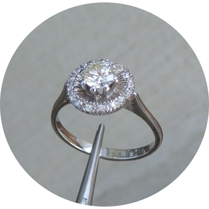 Ring, Rozet, Diamant, 0,53ct, 18K