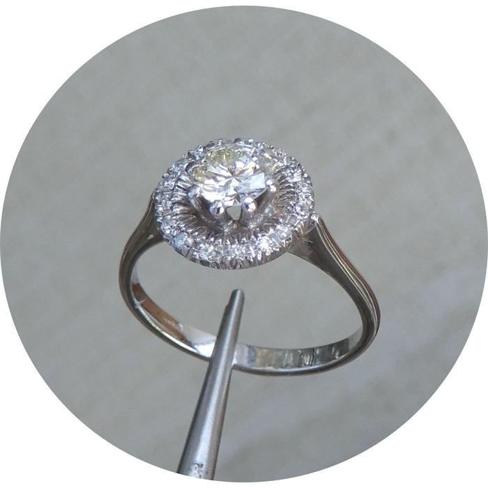 Ring, Rozet, Diamant, 0,53ct, 18K