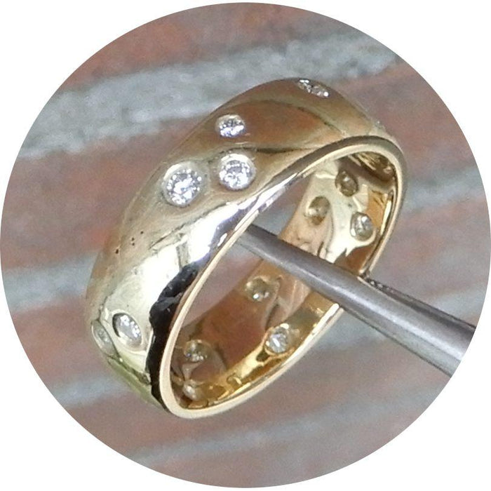 Ring, Diamant Pave, 14K Goud