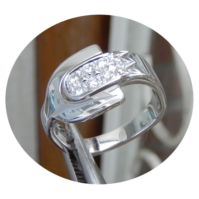 Ring, Design, Diamant, 18K Witgoud