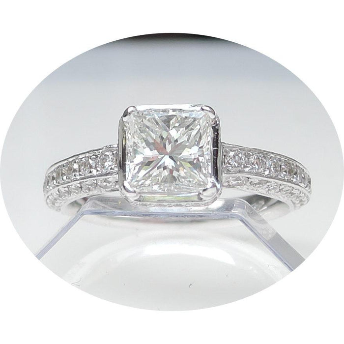 Ring, Diamant Solitair, 0,99 ct, 18K Witgoud