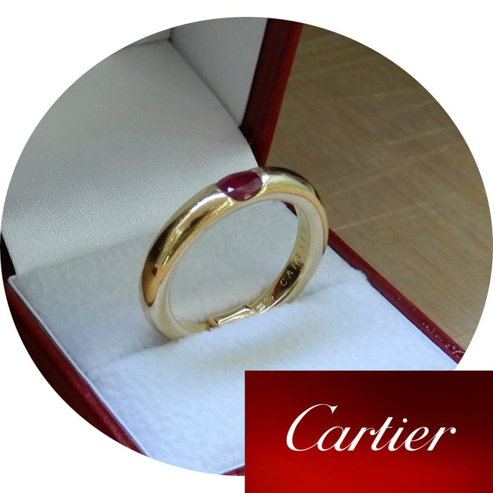 Ring, Robijn, Ellips, 18K, Cartier