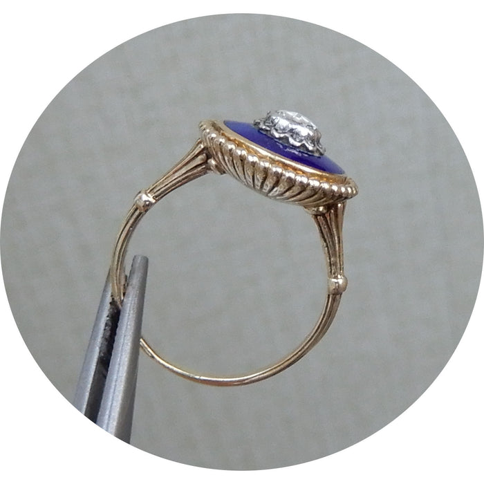 Ring, Email, Diamant, 14K Goud