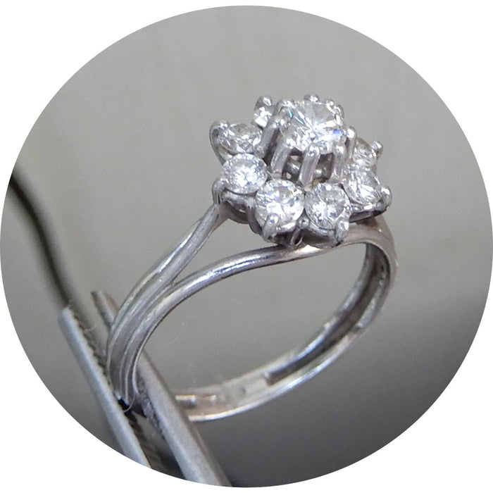 Ring, Rozet, Diamant, Platina