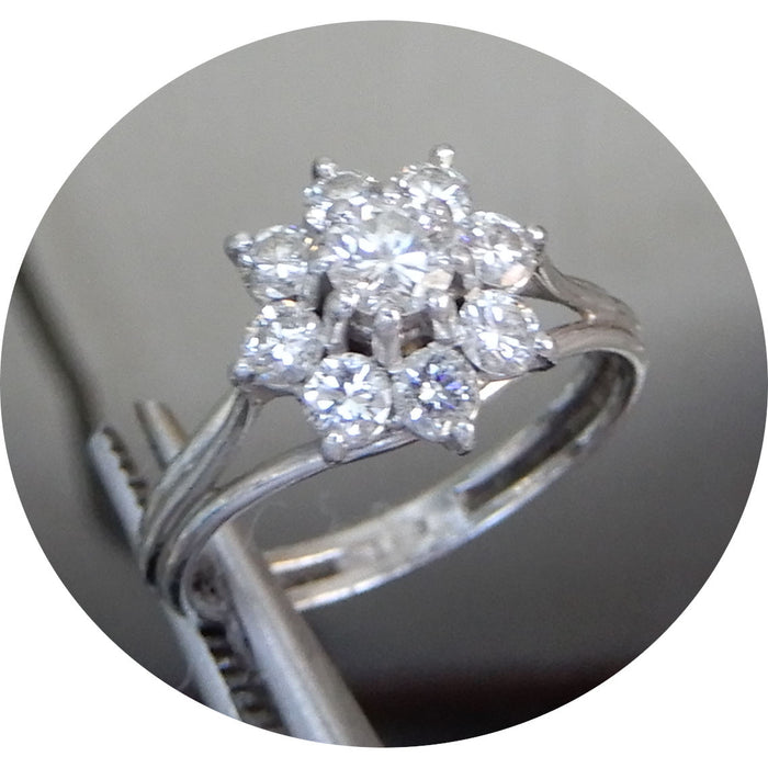 Ring, Rozet, Diamant, Platina