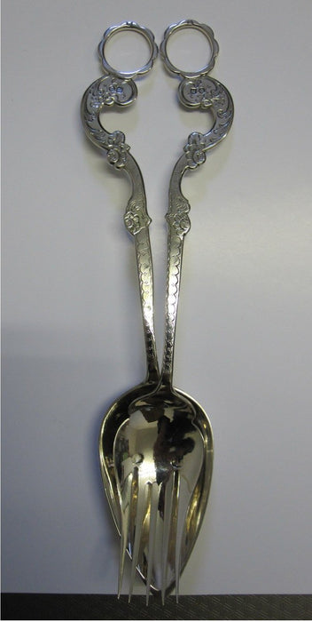 Zilveren Slacouvert, Gegraveerd, Antiek
