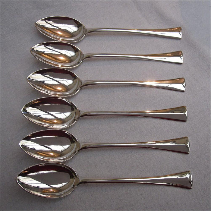 6 Zilveren Puddinglepels, Art Deco