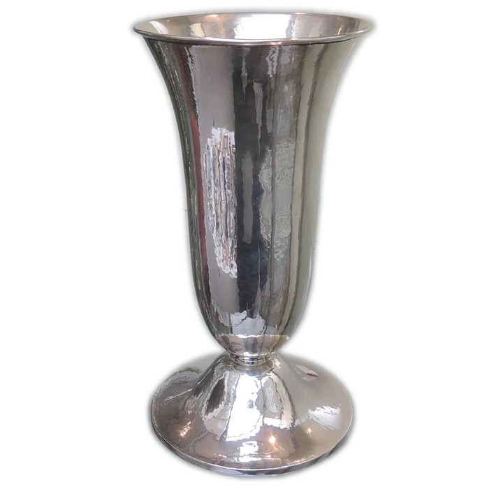 Art Deco Zilveren Vaas, Gehamerd